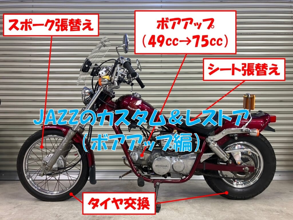 JAZZのカスタム＆レストア（ボアアップ編） | キャンツー日和